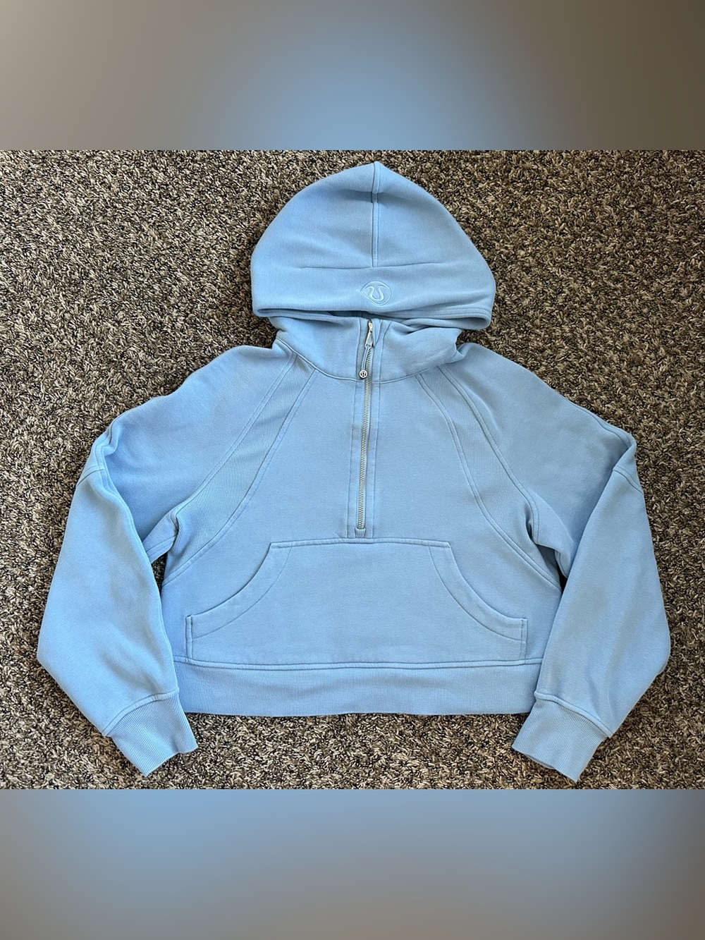 Lululemon Scuba Oversized Half-Zip Hoodie - light blue - size XS/S